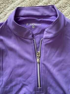 SOFIBELLA Purple Quarter-Zip Women’s golf/tennis top